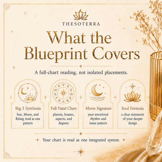 🪐 The Thesoterra Cosmic Blueprint: Your Complete Natal Chart Reading