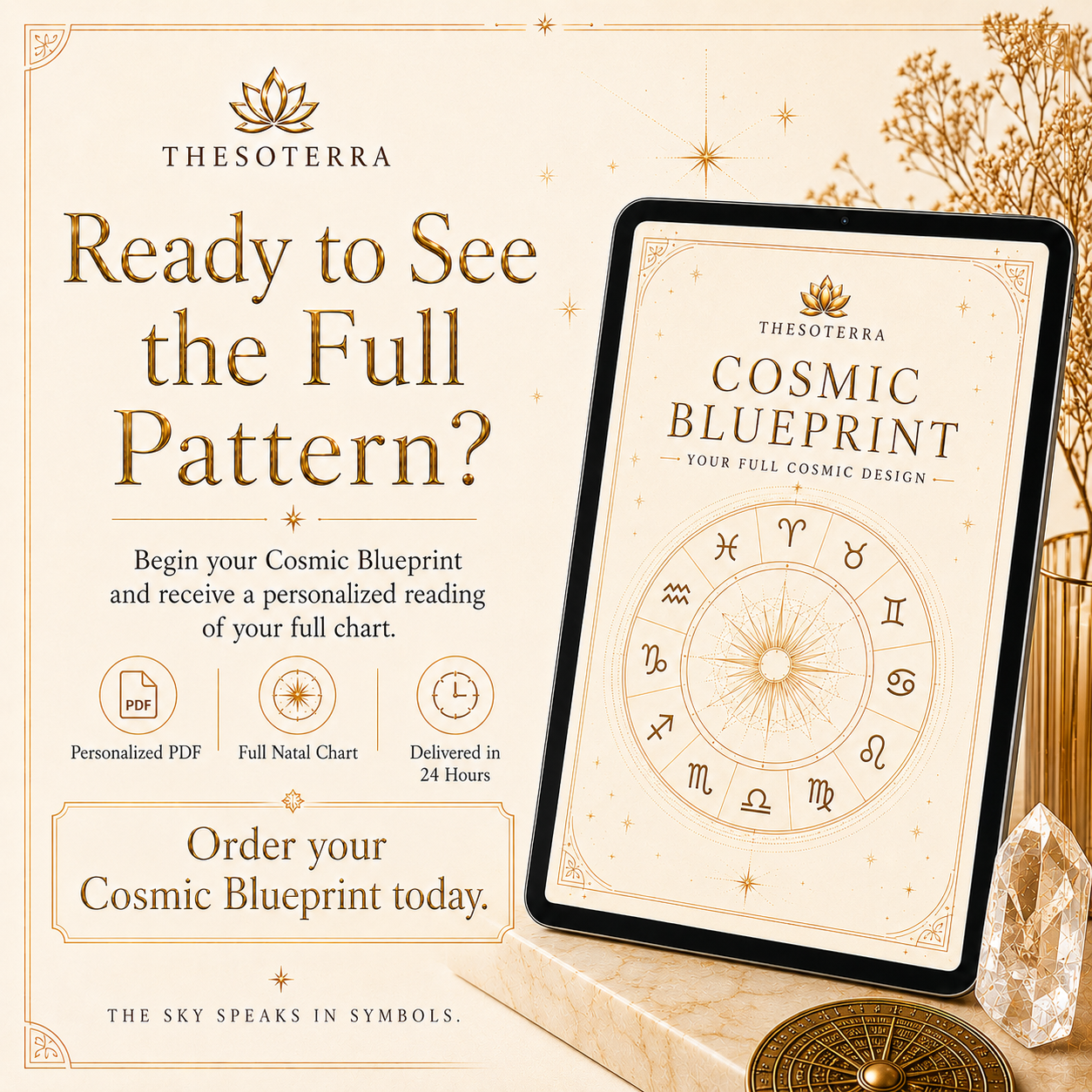 🪐 The Thesoterra Cosmic Blueprint: Your Complete Natal Chart Reading