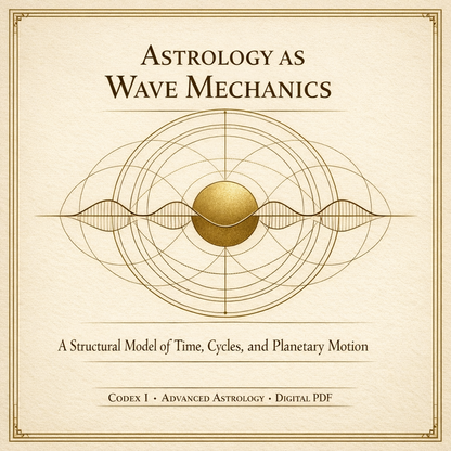 📘 Codex I — Astrology as Wave Mechanics: A Structural Model of Time, Cycles, and Planetary Motion