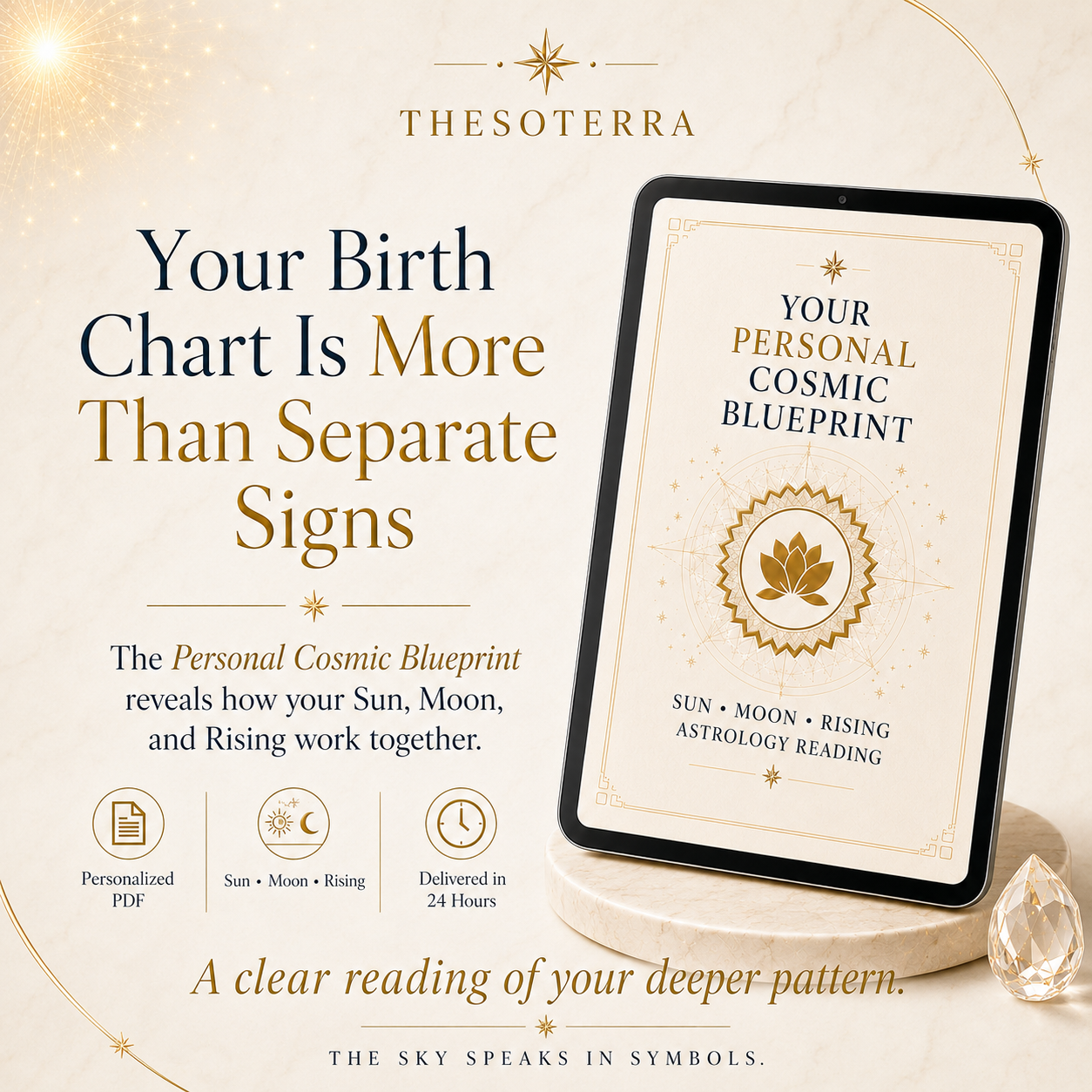 🌙 The Personal Cosmic Blueprint: Sun, Moon & Rising Reading