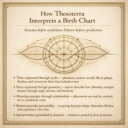 🪐 The Thesoterra Cosmic Blueprint: A Personalized Natal Chart Report