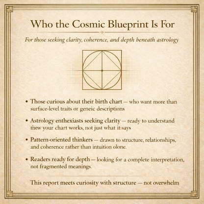 🪐 The Thesoterra Cosmic Blueprint: A Personalized Natal Chart Report