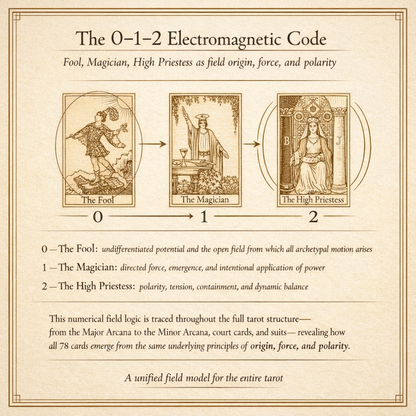 📕 Codex II — Tarot as Electromagnetic Field Dynamics: A Structural System of Force, Polarity, and Archetypal Motion